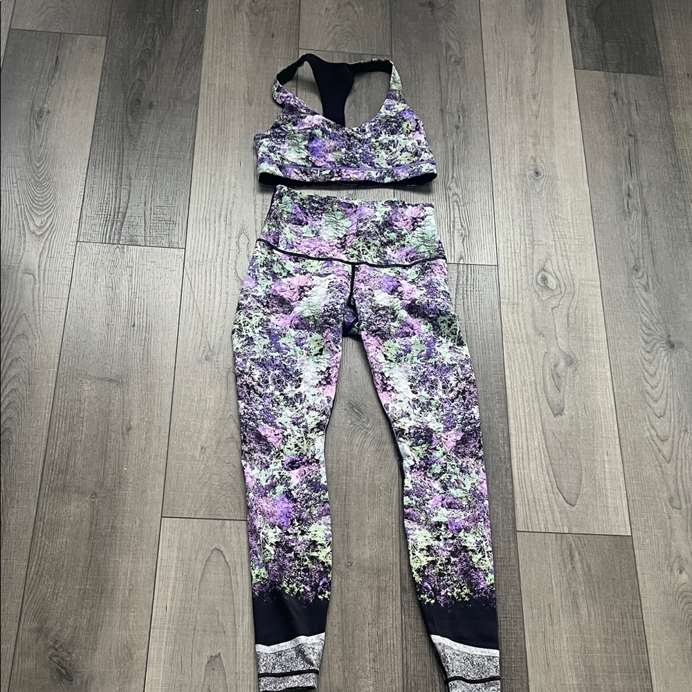Lululemon Vivid Vision Nulux Wunder Under Hi Rise set.
